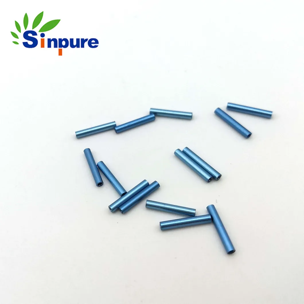 Custom Small Mini Aluminum Straight Pipe Blue Anodizing Aluminum Capillary Tube with Hollow