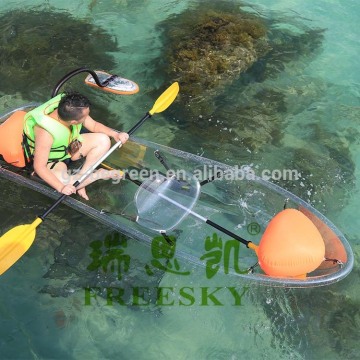 PC transparent kayak, ocean kayak ,plastic kayak for two person