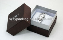 texture paper packing watch box with silk-screened logo