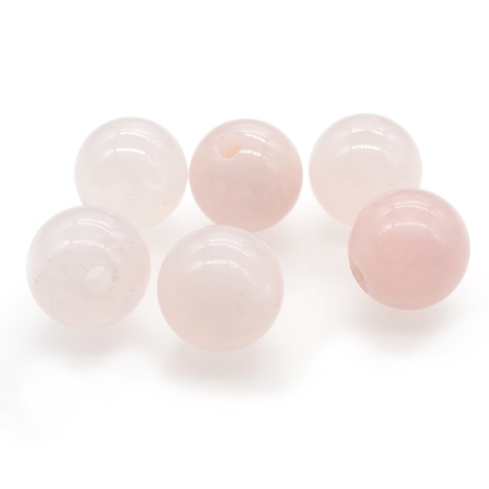 Bolas de chakra de cuarzo de rosa de 16 mm para la meditación Decoración del hogar