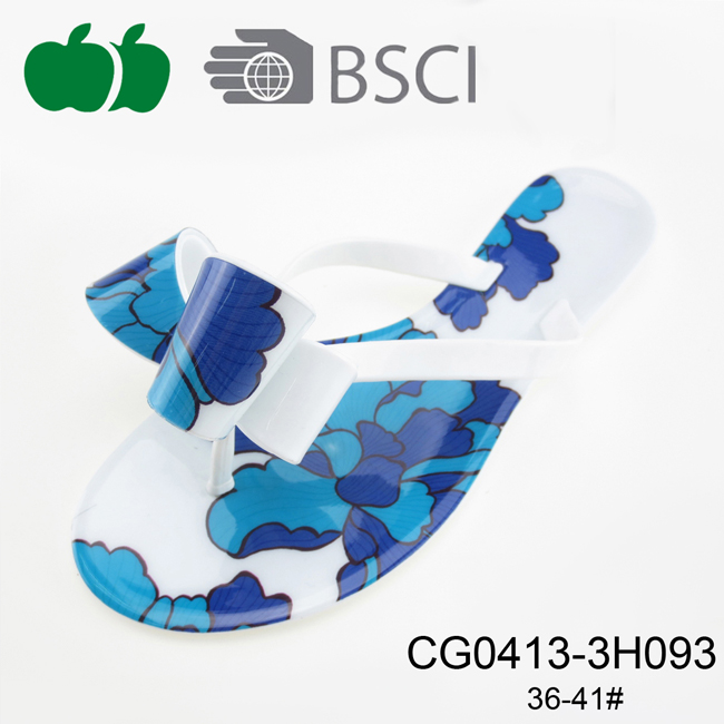 Latest Design Lady Flat Beach Pvc Flip Flops