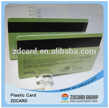 magnetic stripe plastic card/blank plastic magnetic stripe card/pvc plastic magnetic cards