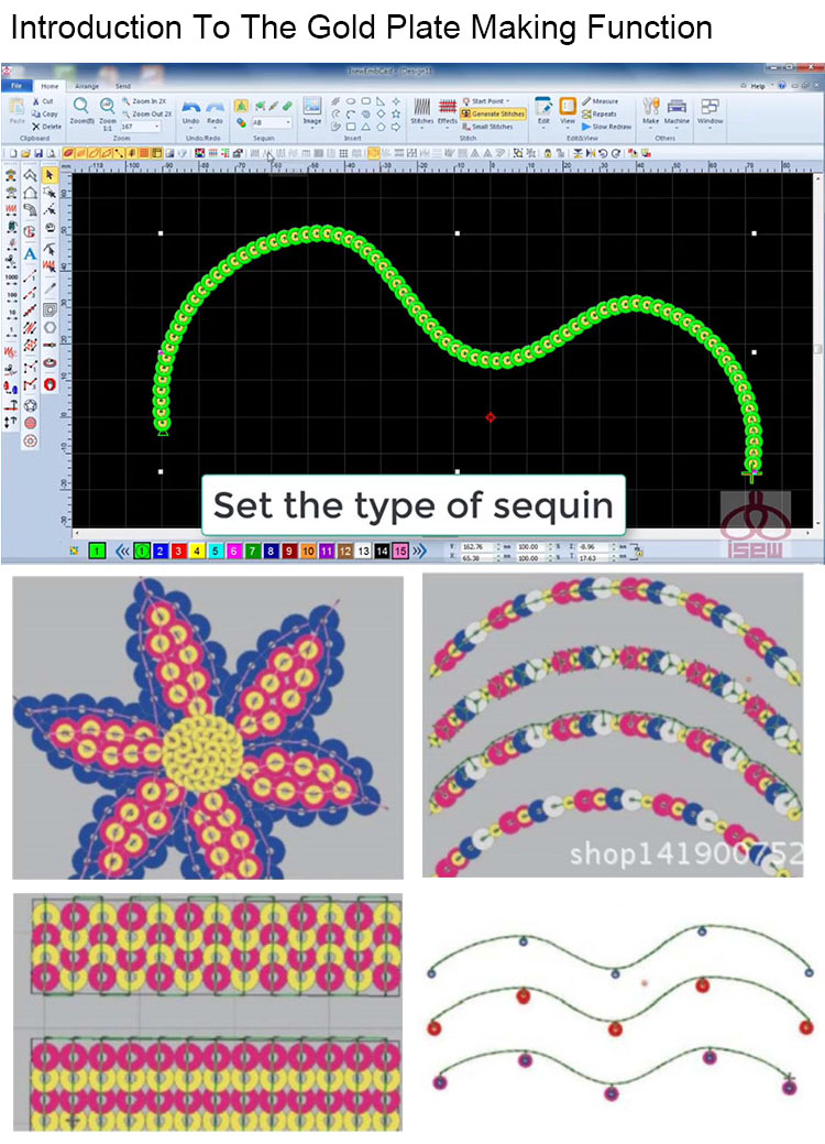 BAI ISEW embroidery pattern design CAD software for embroidery machine