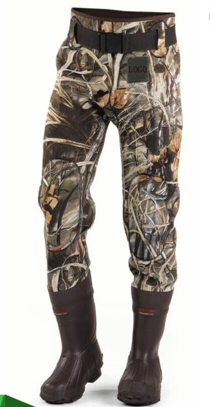 Neoprene Chest Waders Camo Fishing Waders for Men with Boots