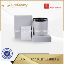 hospitality leather set/elegant desk sets/customized luxury desk set