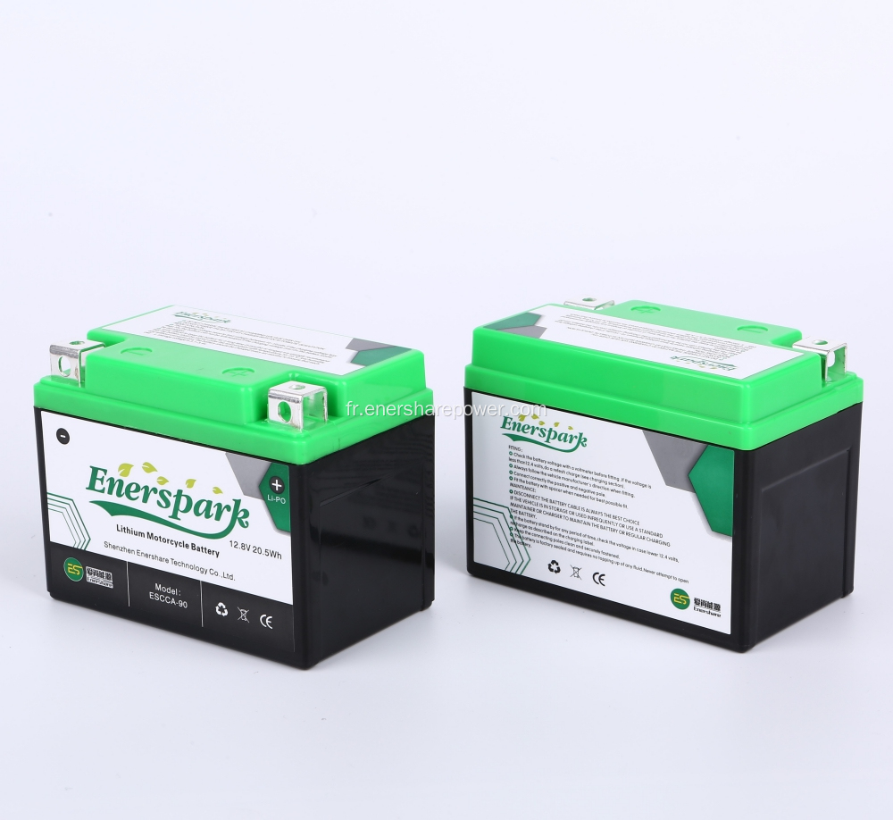 Batterie de démarrage rechargeable pour moto au lithium 12.8V1600mAh