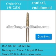 HP conical shape medium grit coating diamond carving tool