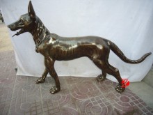 bronze Pharaoh Hound statue for garden decor