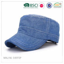 Washed Denim Blank Military Cap Wholesale