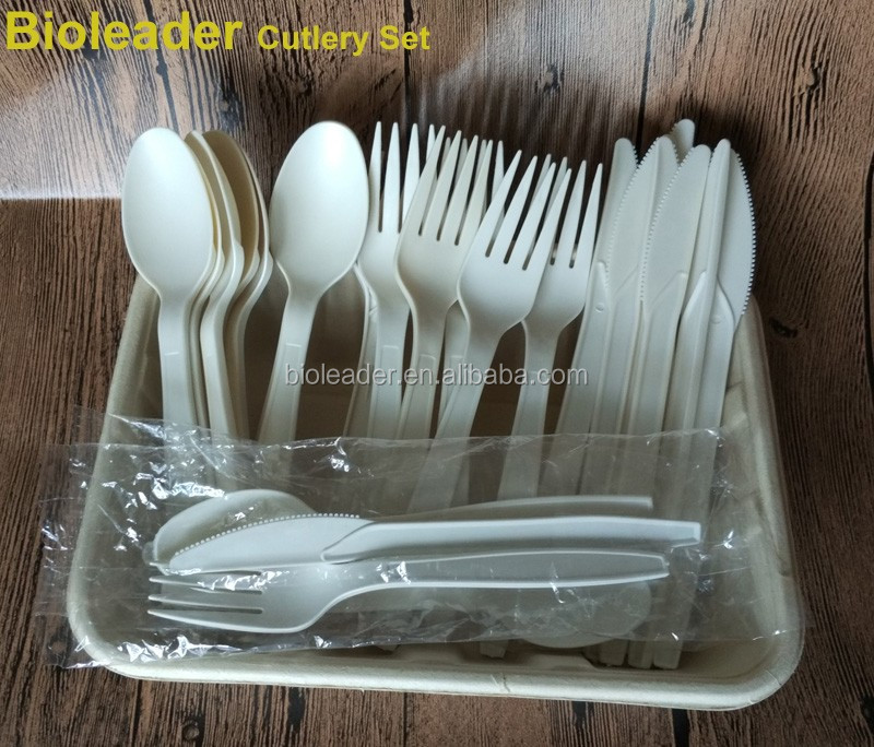 Eco-Friendly Feature and Flatware Type Plastic Fork Cornstarch Disposable Cutlery Biodegradable