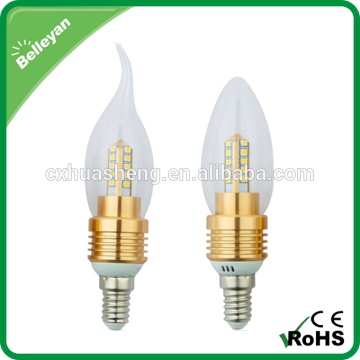 LED candle light with CE/ RoHS, wholesale led candle light bulbs, aluminium led light candle lights