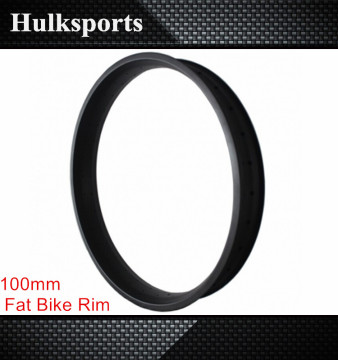 26ER Fat Bike Rim of Carbon Snow Bicycle Carbon Rim with Hookless&Tubeless 100mm width