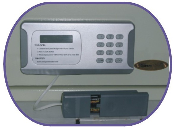 Electronic Hotel Safe Box with Laptop Size (EMG250C-5R)