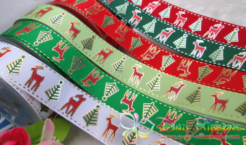 Christmas decorative ribbon green ribbon