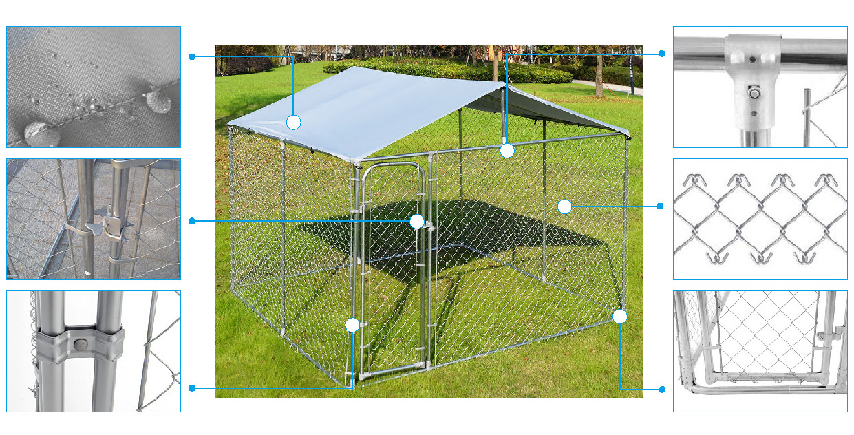 chain link dog kennel