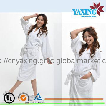 Microfiber white spa bath robes