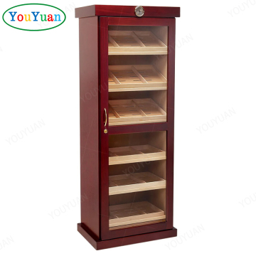 Large Wooden Walk-in Cigar Humidor Cabinet Showcase: Cherry Cigar Humidor Display