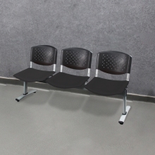 Public Waiting Chairs and Benches: Black and Dark Gray Options