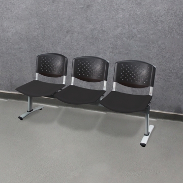 Public Waiting Chairs and Benches: Black and Dark Gray Options