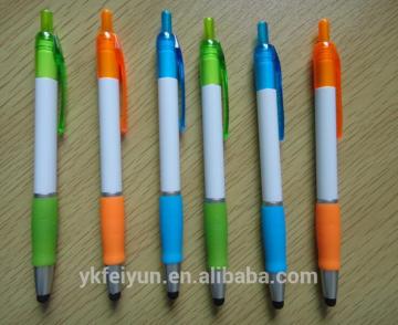 Multifunctional 2-in-1 stylus plastic ball pen