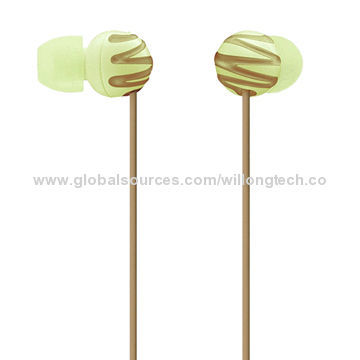 Cute Earphones for MP3 Players, High-quality TPE CableNew