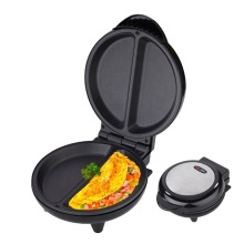 Electric Omelet Maker featuring a Stylish Stainless Steel Decorative Cover
