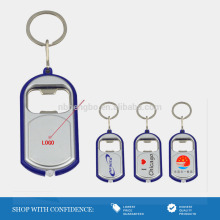 logo available led light bottle opener key chain