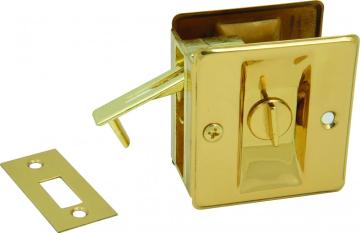 polish brass sliding door lock