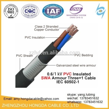 1000V 4 Core 240mm XLPE steel wire Armoured Copper eletro Cable 4*240mm