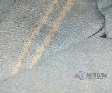 Blue Cotton Slub Fashion Fabric