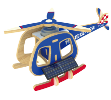 3D Puzzle solar plane DIY kids wooden toys