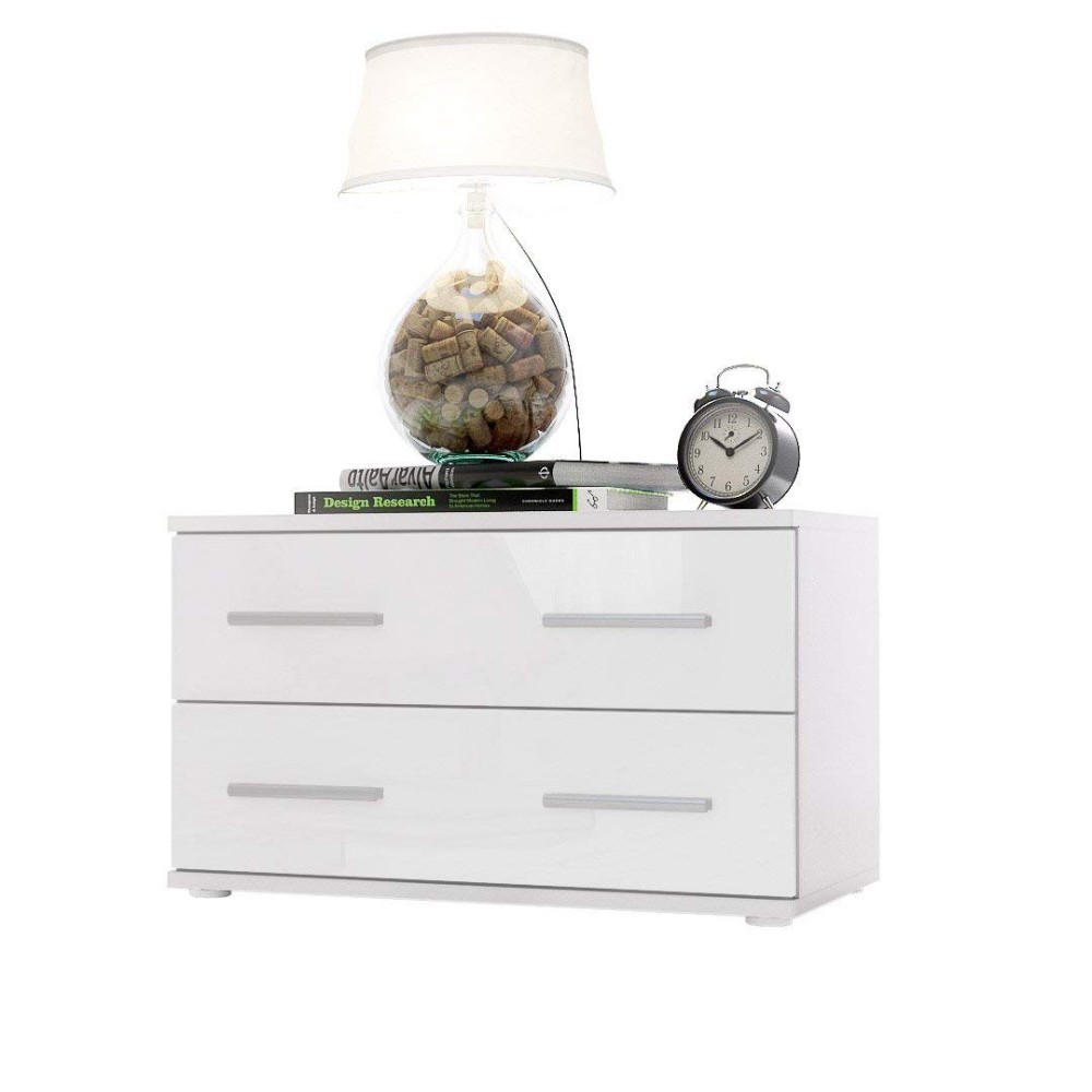 Hot Sale 2 Drawers High Gloss UV Night Table