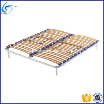 Steel bed frame slatted adjustable hardness metal bed frame