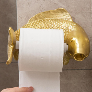 Cute Fish Resin Wall-Mounted Bathroom Roll Holder