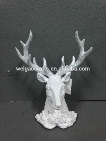 resin deer head christmas ornament