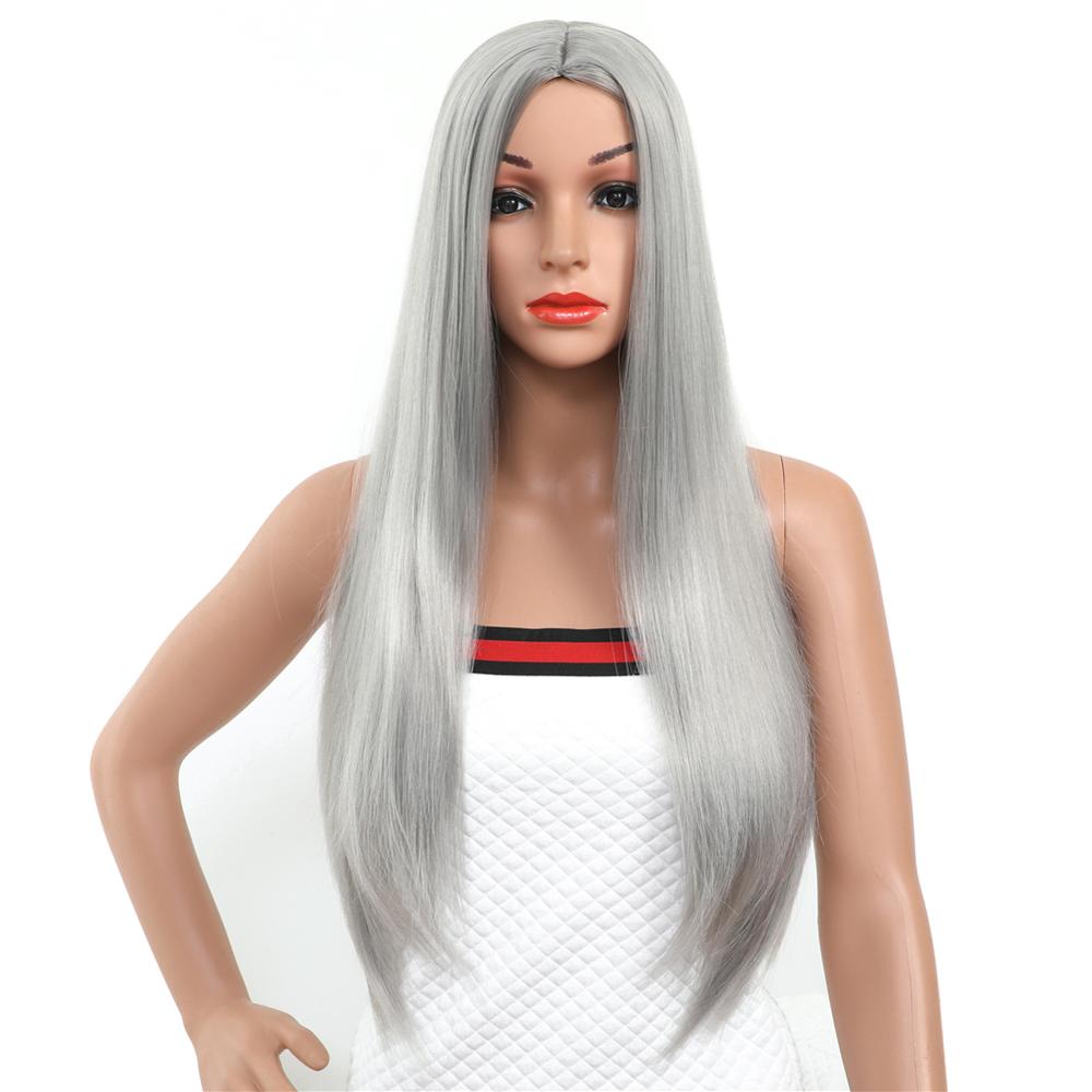 MYZYR straight hair high-quality synthetic wigs, 30-inch heat-resistant wigs of various colors, noble golden synthetic wigs
