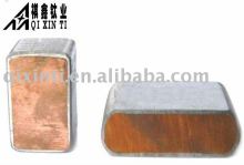 Titanium clad copper rectangular bar