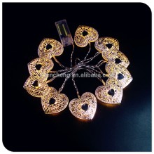 led christmas light with iron heart novel design home decoration
