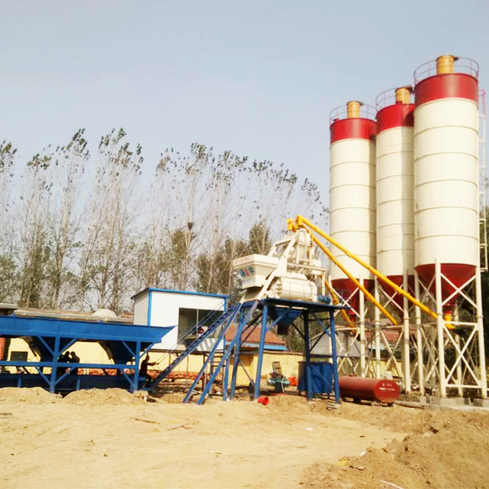 HZS35 ready-mixed bucket type concrete batching plant