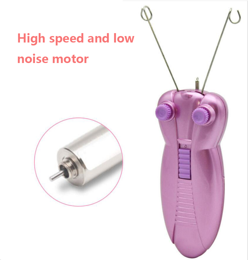 Lady Men Bee electric face epilator cotton thread loose power with indictator light painless safety hair remover