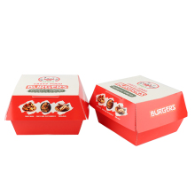 Custom Logo Printed Disposable Hamburger Paper Burger Boxes
