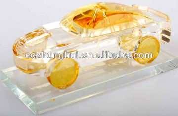 yellow color pretty newstyle yellow crystal car model