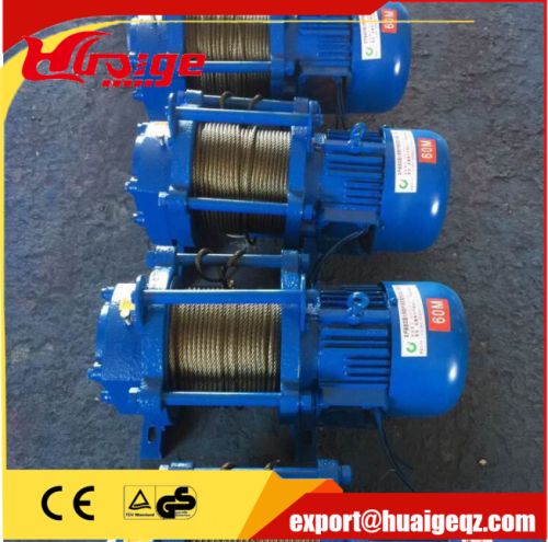 KCD type electric hoist winch with 750/1500kg