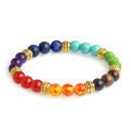 7 Chakras Beaded Bracelet strands Reiki Healing Balancing Round Beads for women and men