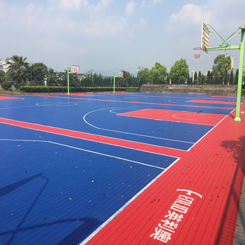 Modular polypropylene Basketball Court Tiles