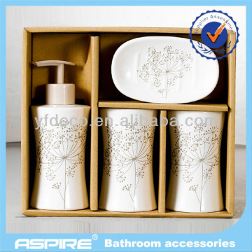 4pcs high quality ceramic bathroom accessories set