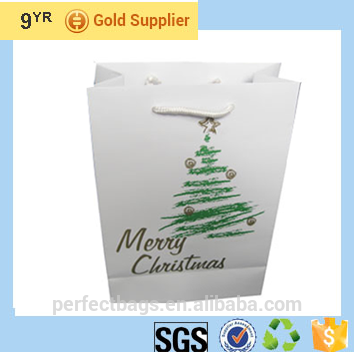 promotional christmas gift paper shopping bags