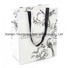Large Custom Printed White Luxury Card Paper Shopping Bag