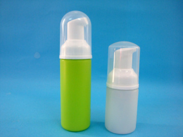 Face cleaning foam pump bottle with 30mm foam pump,cylinder plastic foam pump bottles