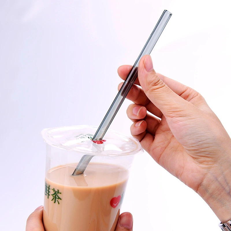 4 PCS Glass Drinking Straws for Smoothies